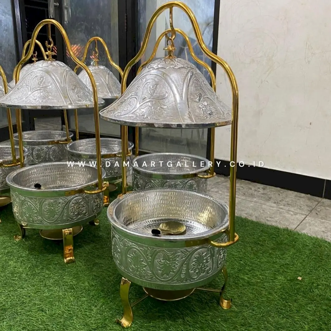 Chafing dish allumunium ukir